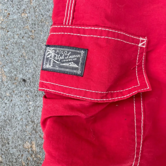 Polo by Ralph Lauren Men's Red Swim Shorts - Picture 3 of 7